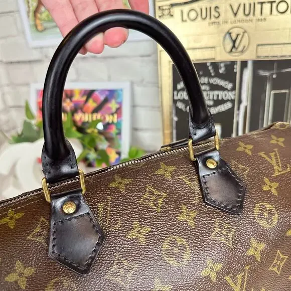Louis Vuitton Speedy 35 Vintage Custom dyed leather CUTE - Picture 8 of 16